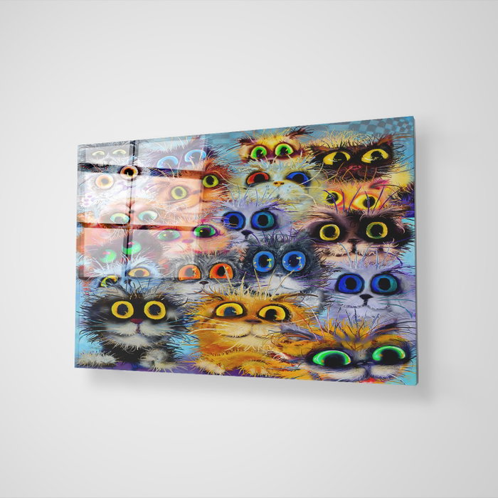 Wallity Cuadro Decorativo de Vidrio Templado Multicolor 40 x 60 cm